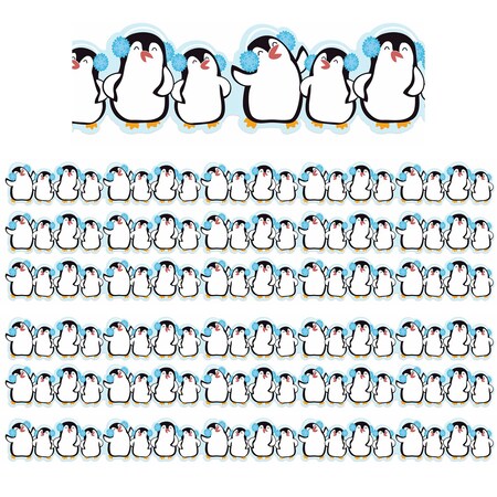 Eureka Winter Penguins Extra Wide Deco Trim, 72PK 846351